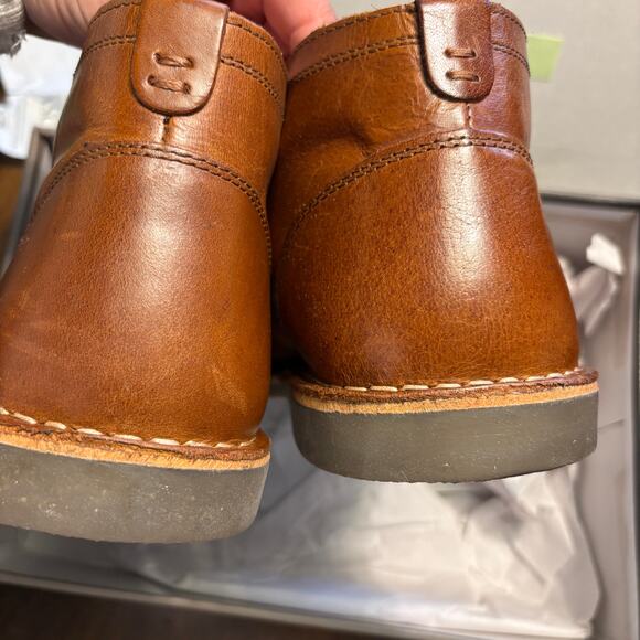 Crown Vintage Men Casper Chukka Boots 9.5 Cognac Tan NWT Lace Up Oxford Leather